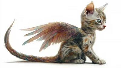 Cute Grey Tabby Dragon