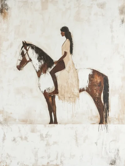 Spanish Woman on Horse