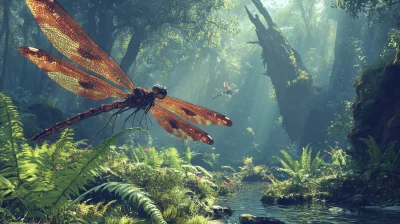 Forest with Dragonflies