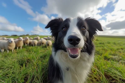 Border Collie Herding Sheep