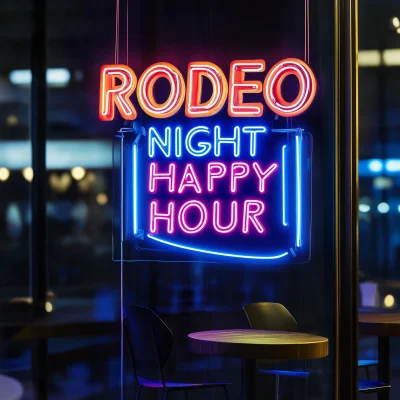 Rodeo Night Happy Hour Sign