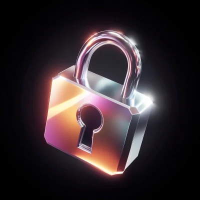 3D Lock Symbol