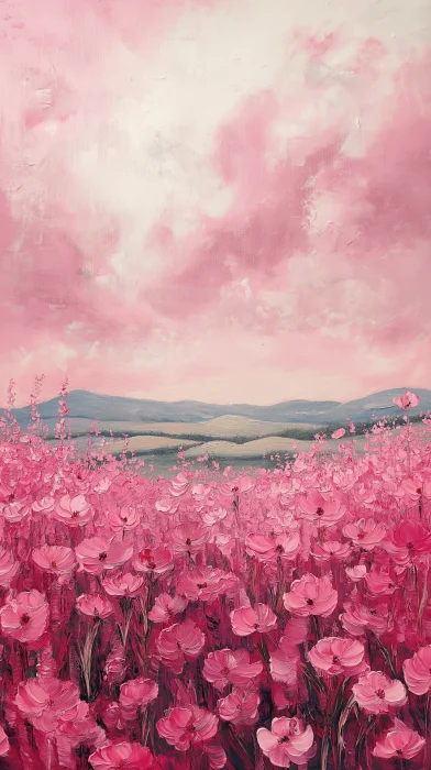 Pink Sea of Flowers