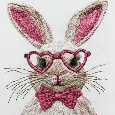 Embroidered Easter Bunny