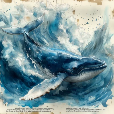 Majestic Whale in Stormy Skies