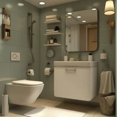 Stylish White Bathroom Cabinet