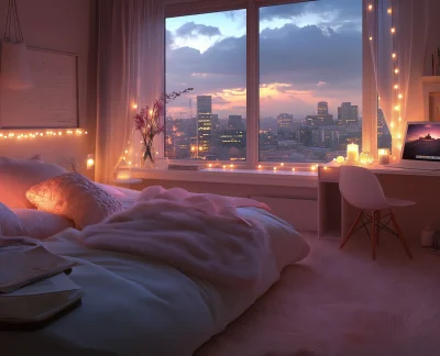 Cozy Bedroom at Night