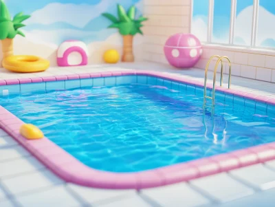 Colorful Swimming Pool Icon