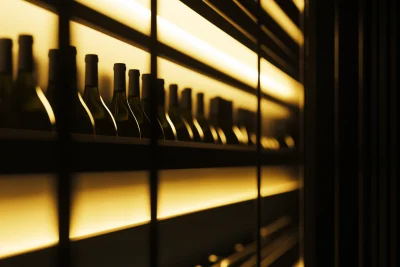 Backlit Wine Shelf