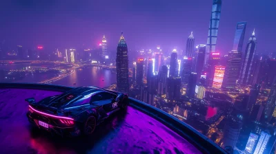 Cyberpunk Sports Car