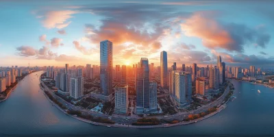 High Angle 360 Degree View