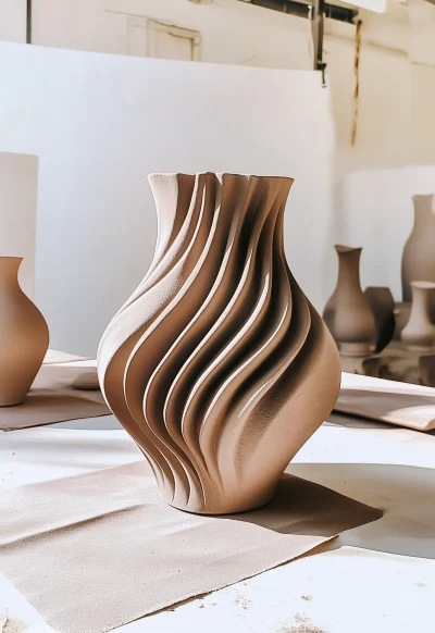 Artistic Vase in Studio