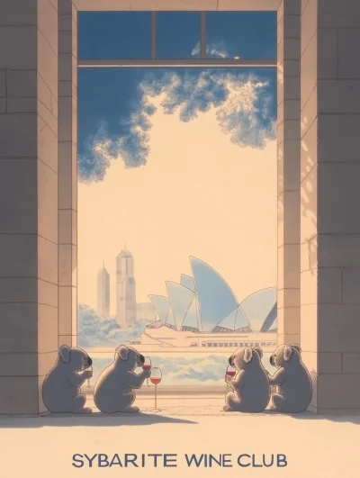 Sophisticated Koalas Wine Club Poster