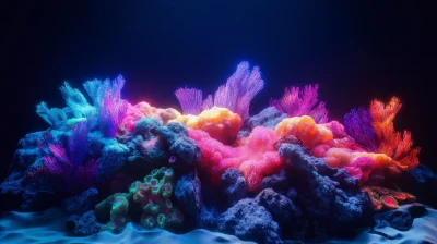 Bioluminescent Coral Reef