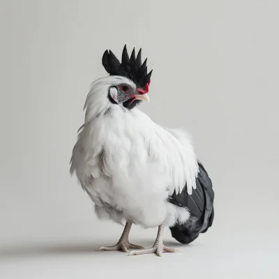 Spring Chicken on White Background