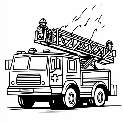 Fire Truck Coloring Page