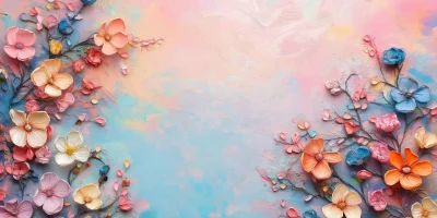 Vibrant Floral Pastel Background