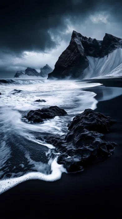 Icelandic Night Beach