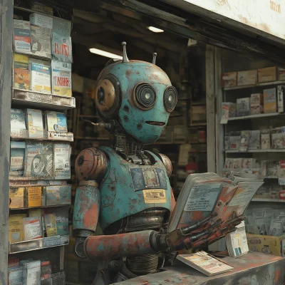 Robot Newsagent Concept