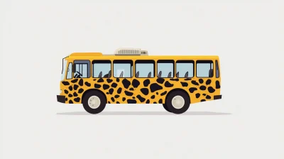 Safari Bus with Giraffe Pattern