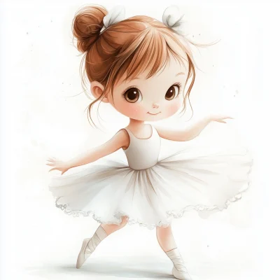 Cute Ballerina Clipart