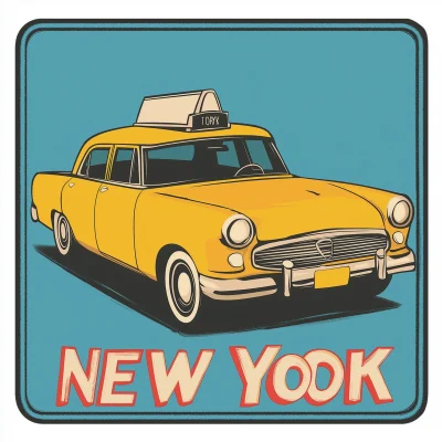 New York Taxi Sticker