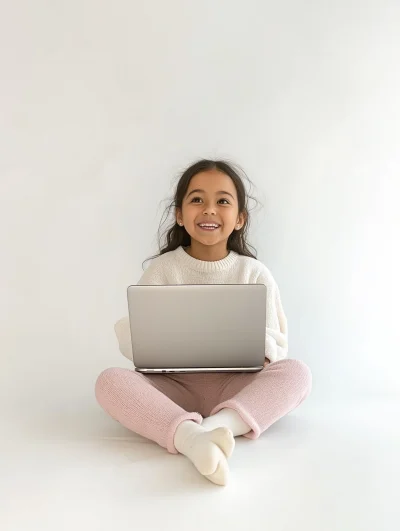 Young Mexican Girl Sitting