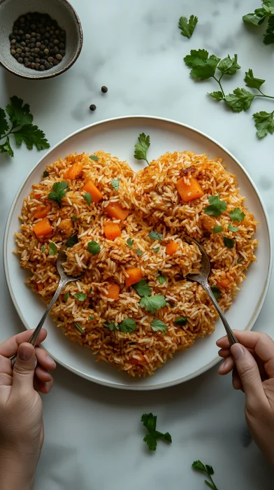 Heart Shaped Biryani