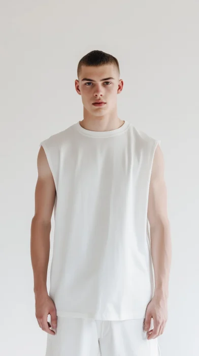 Blank Sleeveless T-Shirt in Studio