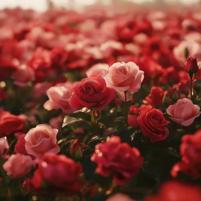 Vast Field of Roses