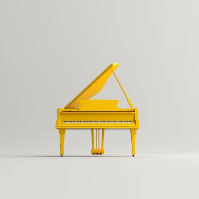 Yellow Piano in Isolation