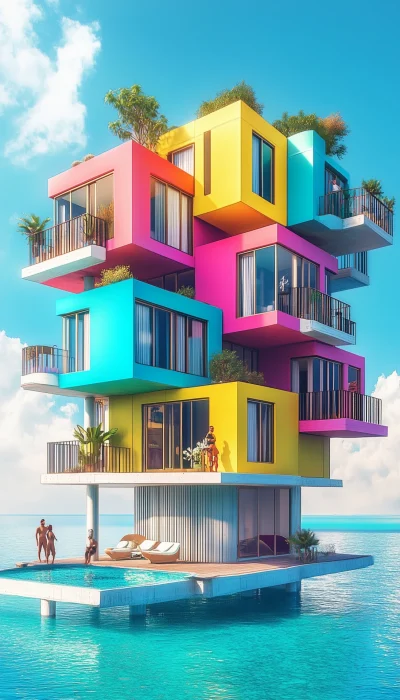 Colorful Cube House