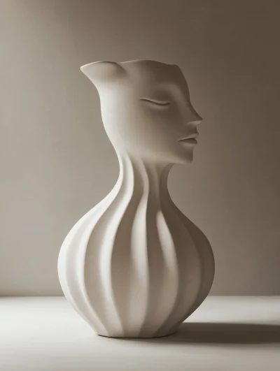 Elegant Anthropomorphic Vase Sculpture