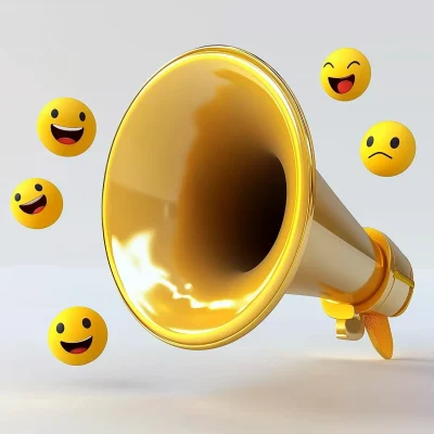 Luxury Megaphone with Emojis