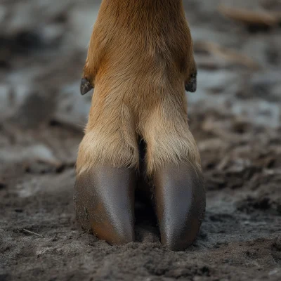 Close Up of Male Deer Hoof