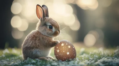 Easter Bunny with Star Egg