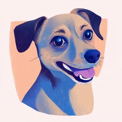 Geometric Dog Portrait