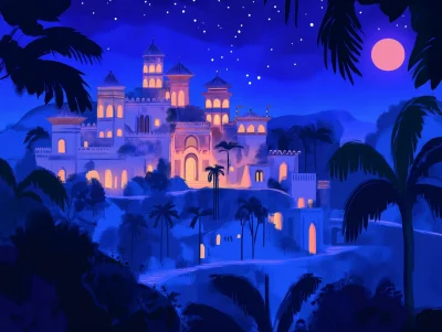 Aladdin Village Scene