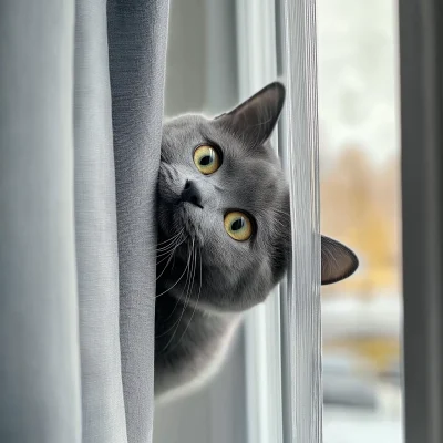 Cheeky Russian Blue Cat