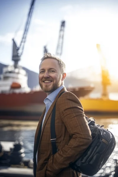 Businessman at the Fjord