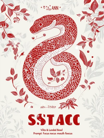 Chinese Zodiac Snake Design