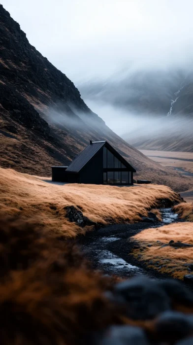 Foggy Icelandic Valley