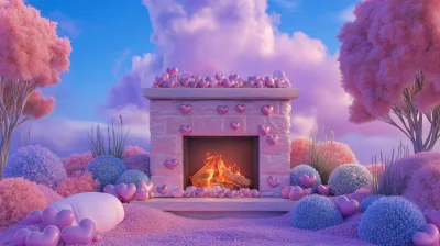 Cozy Valentine’s Day Fireplace