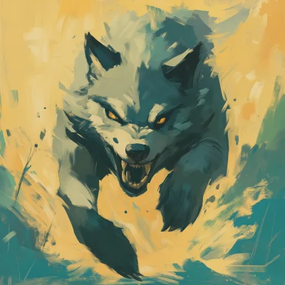 Charging Wolf Concept Art