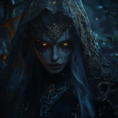 Gorgeous Sorceress in Dark Fantasy