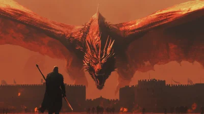 Dragon Over Castle