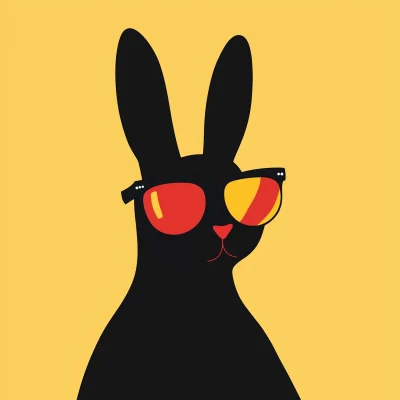 Minimalist Black Rabbit