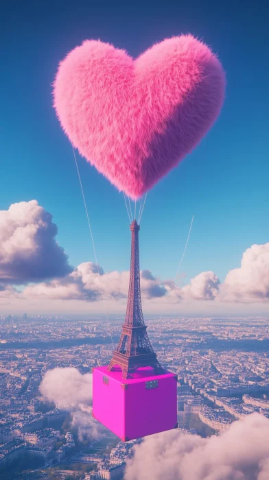 Fluffy Pink Heart