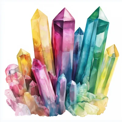 Vibrant Watercolor Rainbow Tourmaline