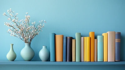 Colorful Bookshelf Display